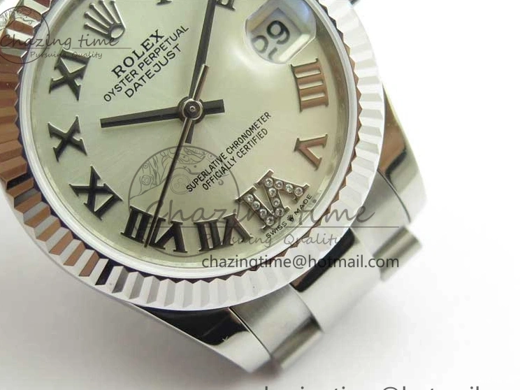 0107 Datejust 31mm 278271 SS BP Maker Best Edition Silver Roman Dial on Oyster Bracelet Trendy 2746
